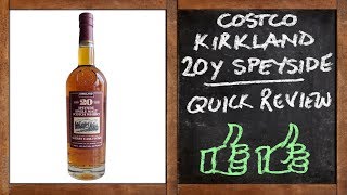 Whisky Quick Review - Costco Kirkland 20 year Speyside