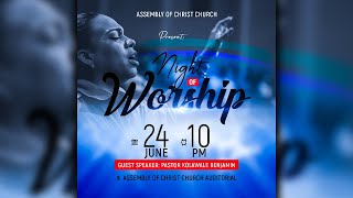 Church flyer design - Night of Worship | How to design church flyer in photoshop Tutorial