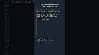 TextBlob #Python Library: Sentiment Analysis | #DevNuggets"