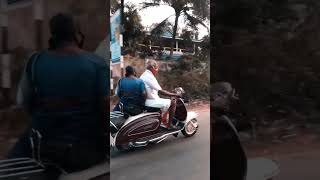 Lamby Scooter 1972 model Couple ride Lamby Scooter💕😍 ||  #lambretta #scooter #shorts #viral