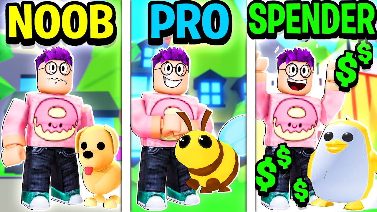 Can We Beat The NOOB Vs PRO Vs ROBUX SPENDER Build Challenge In ADOPT ...