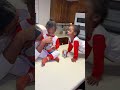 part 2/2: My twins try eggnog for the first time❤️ How do you think the twins liked it??!🥰 #twins