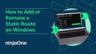 How To Add Or Remove A Static Route On Windows W Screen Recording