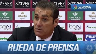 Rueda de prensa de José Ramón Sandoval tras el Granada CF (0-3) Real Sociedad