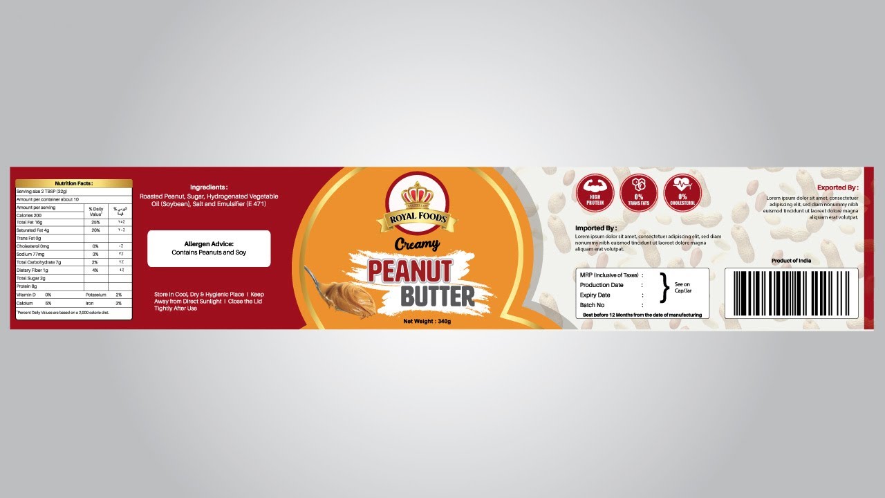 Food Can Label Template