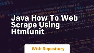 Java how to web scrape using htmlunit