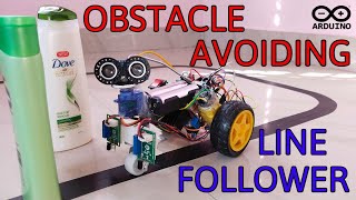 How to make Obstacle Avoiding Line Follower using Arduino UNO