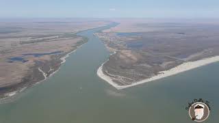 Varsarea Dunarii in Marea Neagra, Sfântu Gheorghe aprilie 2021.End of the Danube Delta, Saint George