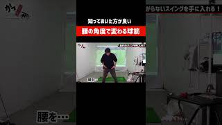 【ゴルフ/差がつく知識⛳️】腰の角度で変わる球筋  #shorts