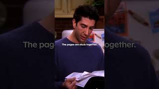 Oh, my God. The pages are stuck together. #chandler #friends #ross #joey