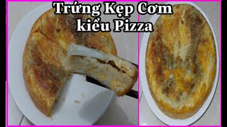 Trứng Rán Kẹp Cơm Kiểu Pizza - オムライス作りピザスタイル / オモライスピザ