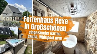 Roomtour: Ferienhaus Hexe 🧙‍♀️ mit Sauna und Whirlpool. 12 Personen 👨‍👩‍👧, bis zu 5 Hunde 🐕