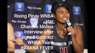 Pinay Rising WNBA Star Chanelle Molina Interview after Signed Contract INDIANA FEVER FEB 18 2021