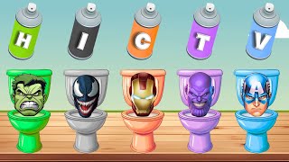 Skibdi Toilet vs TEBAK GAMBAR TOP AVENGERS HEROES PART 97🔥WRONG HEADED SUPERHEROES MARVEL,AVENGERS