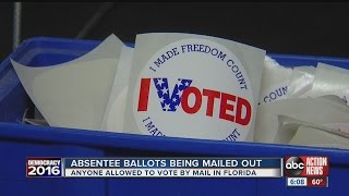 Absentee ballots being mailed out