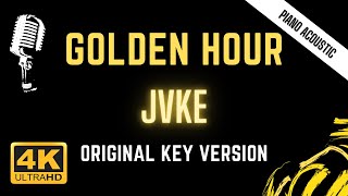 Golden hour - Jvke ( Karaoke Songs With Lyrics in Original Key Piano Version )
