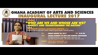 Inaugural Lecture by Professor Akosua Adomako Ampofo