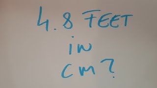 4.8 feet in cm?