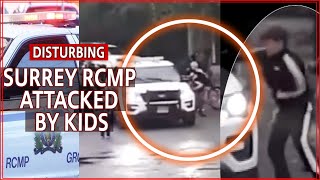 SHOCKING: KIDS SWARM RCMP OFFICERS IN SURREY - 3 ARRESTED #viralvideo #police