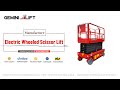 GMHLIFT Electric wheeled scissor lift - Red Type