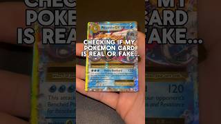 REAL or FAKE? Mega Blastoise EX Pokemon Card #youtubeshorts #pokemon #pokemoncards #pokemoncommunity