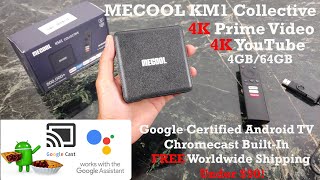 Mecool KM1 Certified Google Android TV Box 64gb Storage : Only $90!!