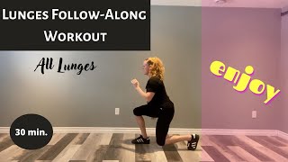 LUNGES FOLLOW-ALONG WORKOUT (all lunges)