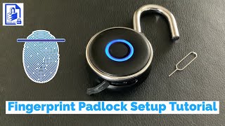 841. How to set up \u0026 Add Fingerprint Arrone AR90-54 Fingerprint Padlock Simple Tutorial Admin Reset