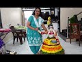 bathukamma making step by step in telugu. bathukamma 2022 making . bathukamma with face and hands