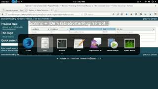 Sphinx + JQuery TableSorter Plugin Integration