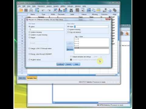 SPSS Recoding Into a New Variable SPSS Recoding Into a New Variable