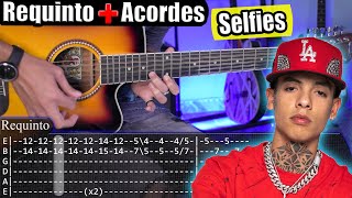 Selfies - Natanael Cano - Tutorial Guitarra | Requinto + Acordes | TABS