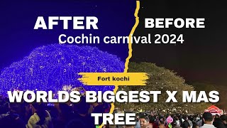 Worlds biggest natural Christmas tree at fortkochi | cochin carnival | Christmas vlog