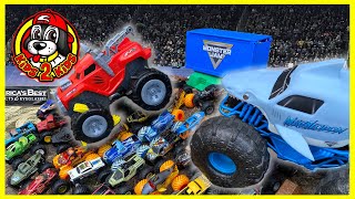 Monster Jam Truck Toys - BIG RC Car UNBOXING! 📦 Megalodon Storm, The Animal, Stunt Shot & Ninja Bots