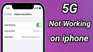 How to fix 5g Network Not working on iphone // iPhone 5G signal problems and fixes
