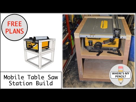 Mobile Table Saw Station Build for DeWalt DW745 - FREE PLANS Mobile Table Saw Station Build for DeWalt DW745 - FREE PLANS