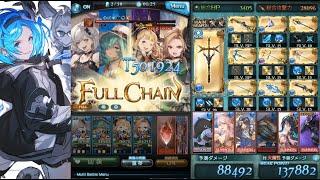 【グラブル】ドレバラ 強敵 Lv95 ムスペル カリ\u0026マリア砲 10ターン