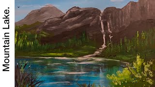 Mountain Lake  Acrylic painting