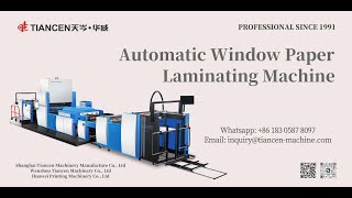 Automatic Window Paper Laminating Machine From Tiancen