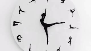 Yoga Girl Wall Clock Demo