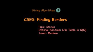 CSES-Finding Borders
