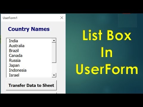 How do you use the List Box control in Excel?