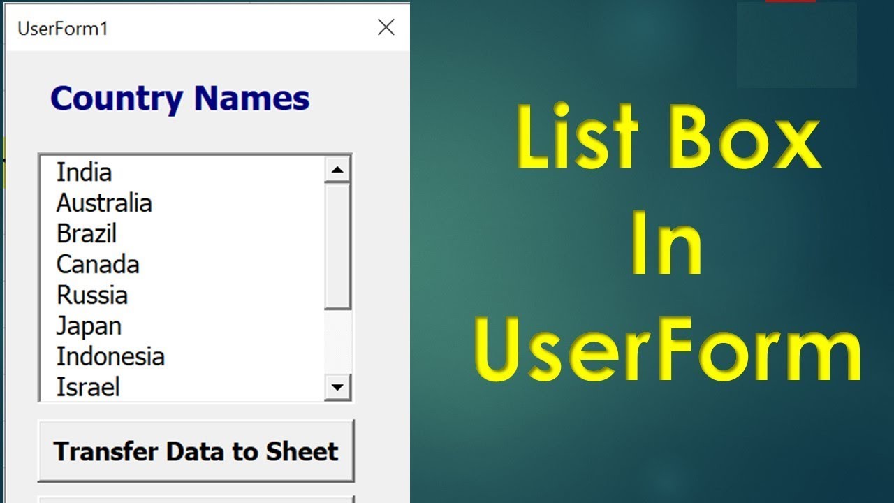 Excel List Box Example At Rebecca Hart Blog