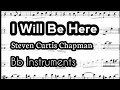 I Will Be Here Tenor Soprano Clarinet Trumpet Sheet Music Backing Track Play Along Partitura