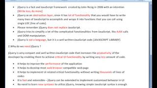 WHY DO WE NEED JQUERY EXPLAIN