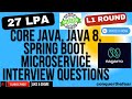 Core Java, Java 8, Spring Boot, Microservice, Kafka, Docker Interview Questions | Nagarro L1 Round