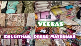 Veeras 3rd Floor Chudithar Dress Materials Collections/ Sri Veeras Creations Wholesale Shop, Mc Road