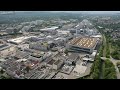 porsche factory in zuffenhausen aerial view 4k