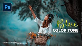 Photoshop Tutorial: Blue Tone Colour Grading Photoshop । Adobe Photoshop Photo Editing