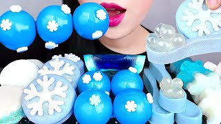 ASMR *SNOW EDITION* 눈꽃 지구젤리, 화이트 오레오, 숟가락, 팝핑보바 PLANET GUMMY, ICE, SPOON, WHITE OREO, BOBA MUKBANG